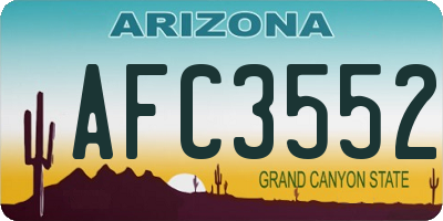 AZ license plate AFC3552
