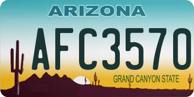 AZ license plate AFC3570