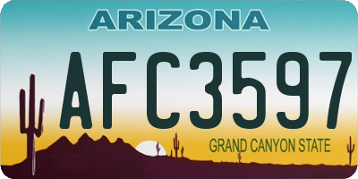 AZ license plate AFC3597