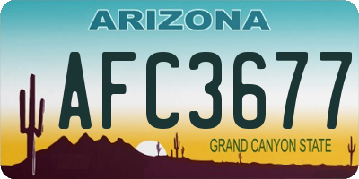 AZ license plate AFC3677