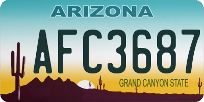 AZ license plate AFC3687