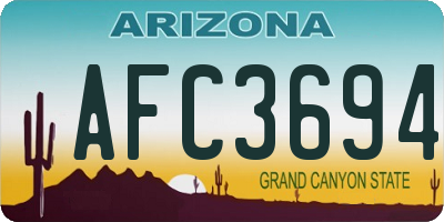 AZ license plate AFC3694