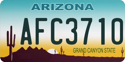 AZ license plate AFC3710