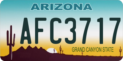 AZ license plate AFC3717