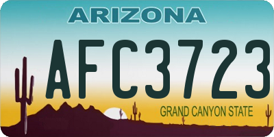 AZ license plate AFC3723