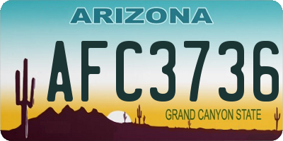 AZ license plate AFC3736