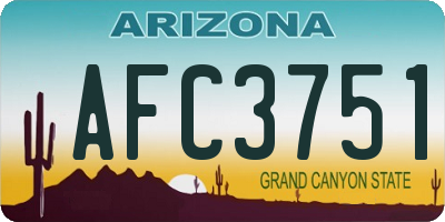 AZ license plate AFC3751