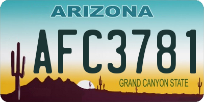 AZ license plate AFC3781