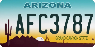 AZ license plate AFC3787