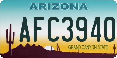 AZ license plate AFC3940