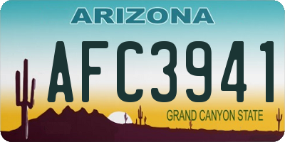 AZ license plate AFC3941