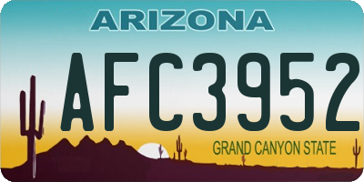 AZ license plate AFC3952