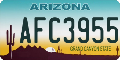 AZ license plate AFC3955