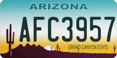 AZ license plate AFC3957
