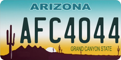 AZ license plate AFC4044