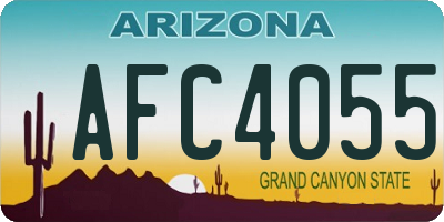 AZ license plate AFC4055