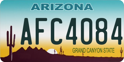 AZ license plate AFC4084