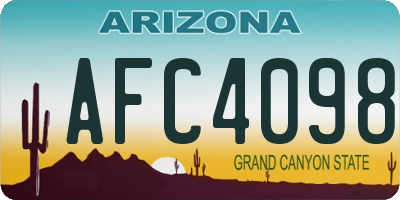 AZ license plate AFC4098