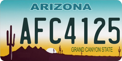 AZ license plate AFC4125