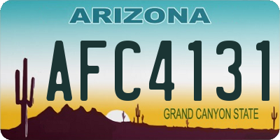 AZ license plate AFC4131