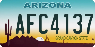 AZ license plate AFC4137