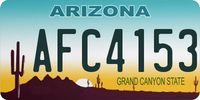 AZ license plate AFC4153