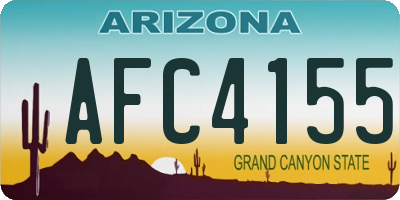 AZ license plate AFC4155