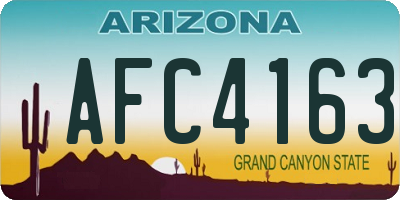 AZ license plate AFC4163