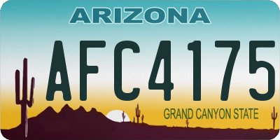 AZ license plate AFC4175