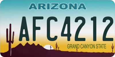 AZ license plate AFC4212