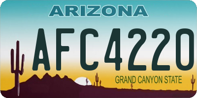 AZ license plate AFC4220