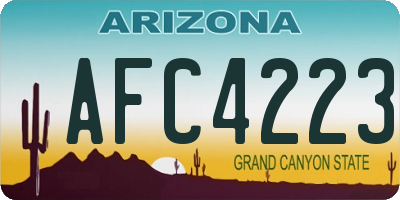 AZ license plate AFC4223
