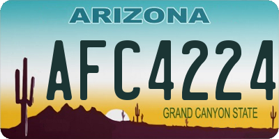 AZ license plate AFC4224