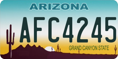 AZ license plate AFC4245