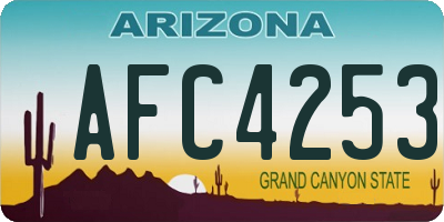 AZ license plate AFC4253