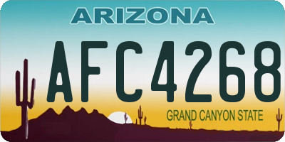 AZ license plate AFC4268