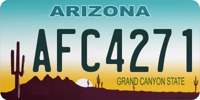 AZ license plate AFC4271
