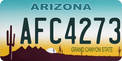 AZ license plate AFC4273