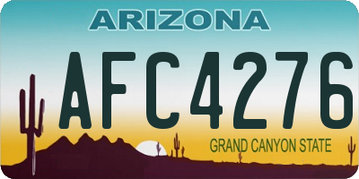 AZ license plate AFC4276