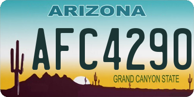 AZ license plate AFC4290