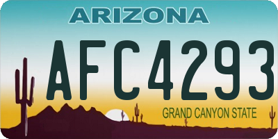 AZ license plate AFC4293