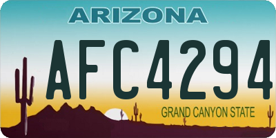 AZ license plate AFC4294