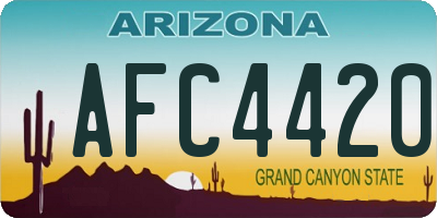 AZ license plate AFC4420