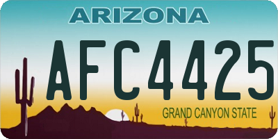 AZ license plate AFC4425
