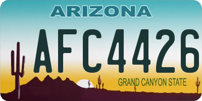AZ license plate AFC4426
