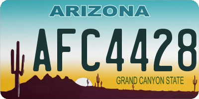 AZ license plate AFC4428