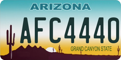 AZ license plate AFC4440
