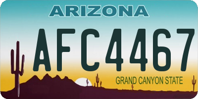 AZ license plate AFC4467