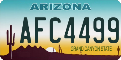 AZ license plate AFC4499