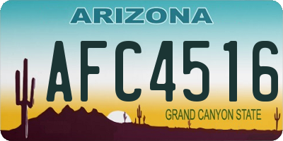 AZ license plate AFC4516